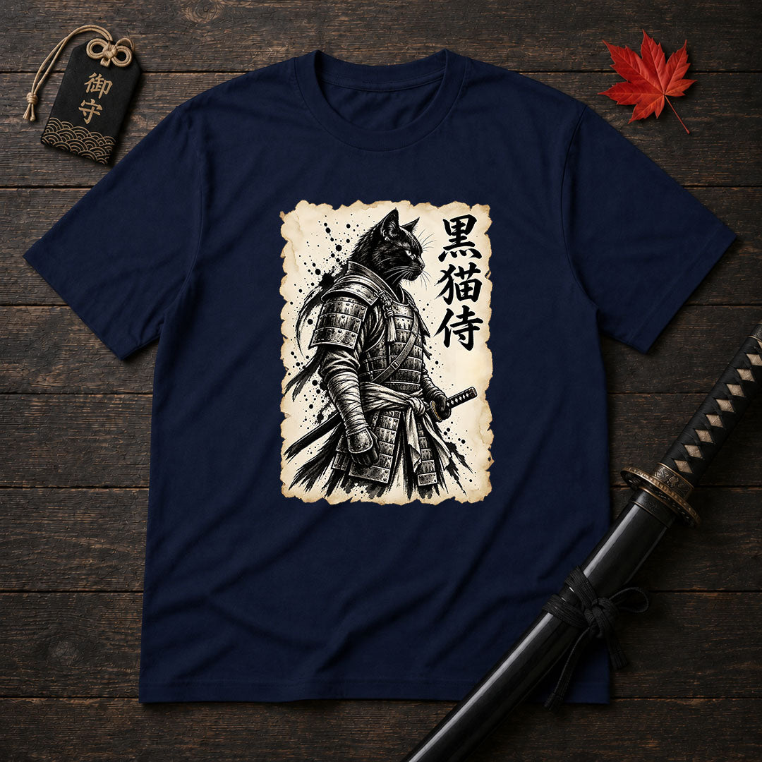 Black Cat Samurai T-Shirt