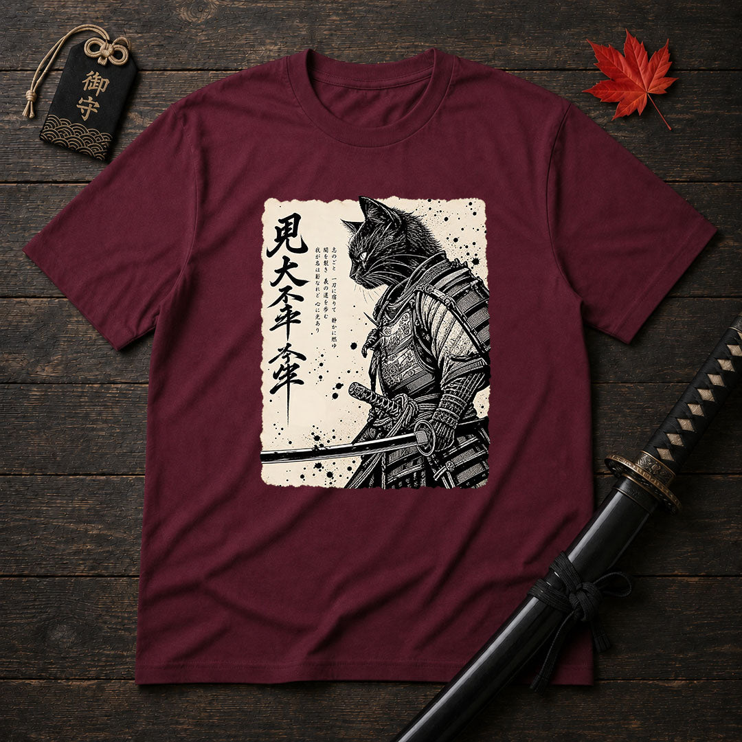 Blade-Wielding Feline T-Shirt