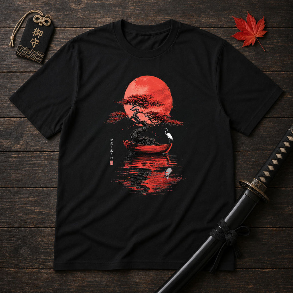 Bonsai Boat and Moon T-Shirt