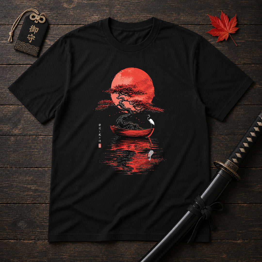 Bonsai Boat and Moon T-Shirt