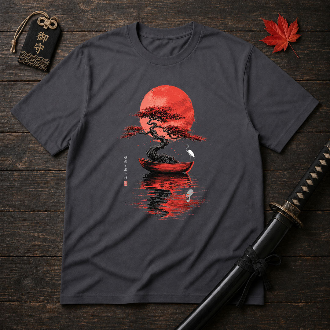 Bonsai Boat and Moon T-Shirt