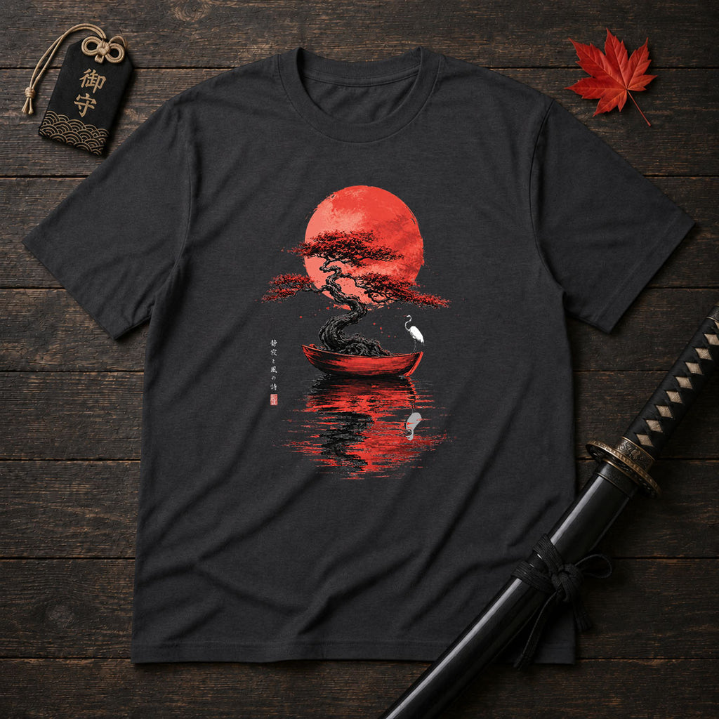 Bonsai Boat and Moon T-Shirt