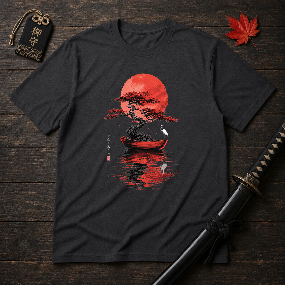 Bonsai Boat and Moon T-Shirt