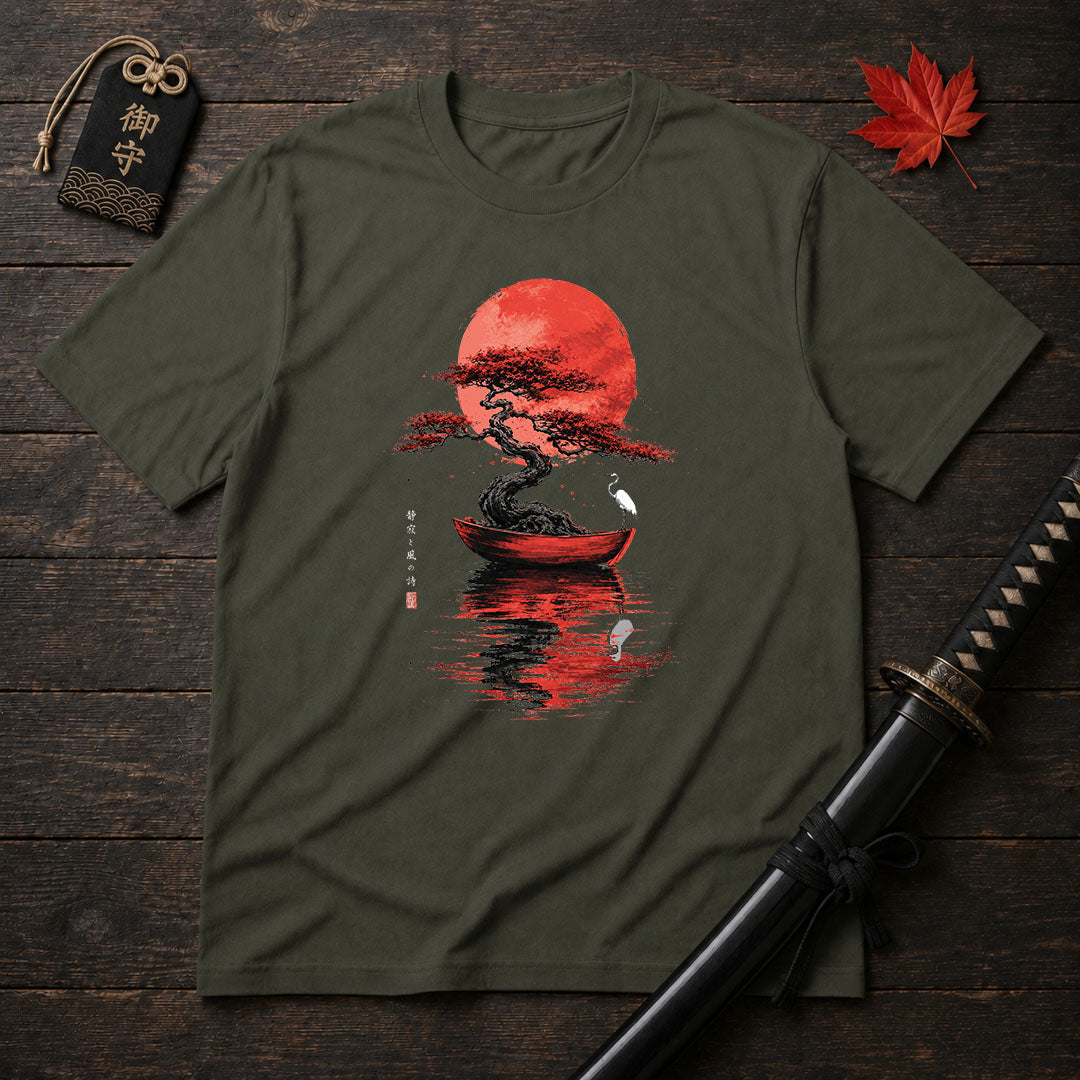 Bonsai Boat and Moon T-Shirt