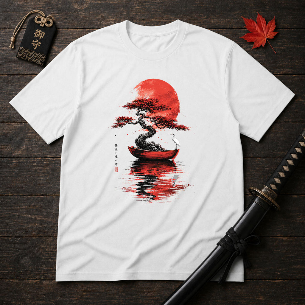 Bonsai Boat and Moon T-Shirt