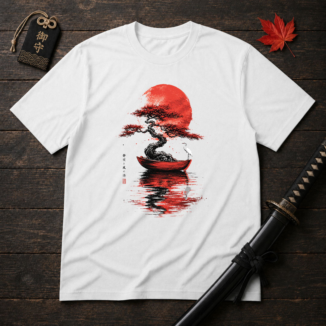 Bonsai Boat and Moon T-Shirt
