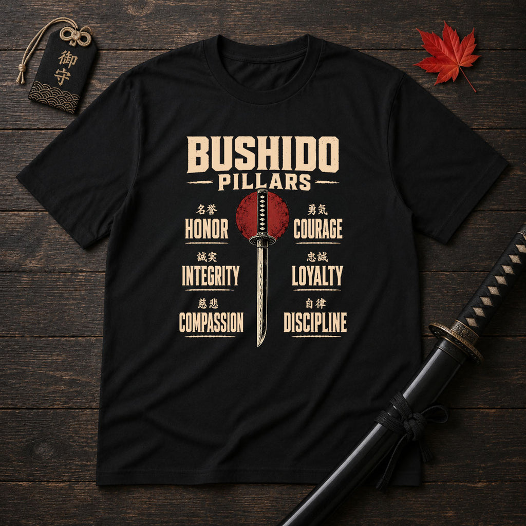 Bushido Pillars Samurai T-Shirt