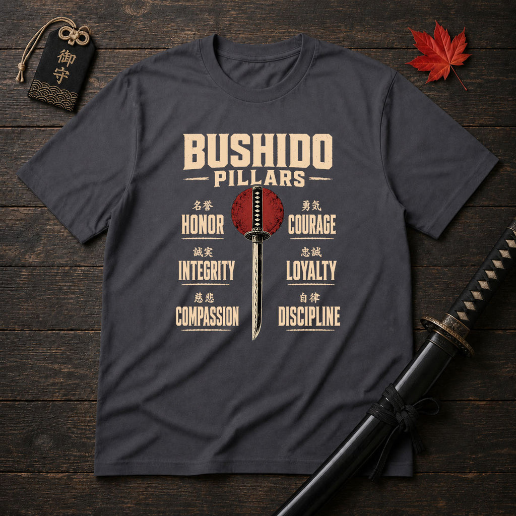Bushido Pillars Samurai T-Shirt