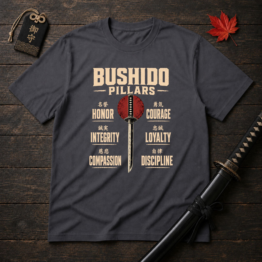 Bushido Pillars Samurai T-Shirt