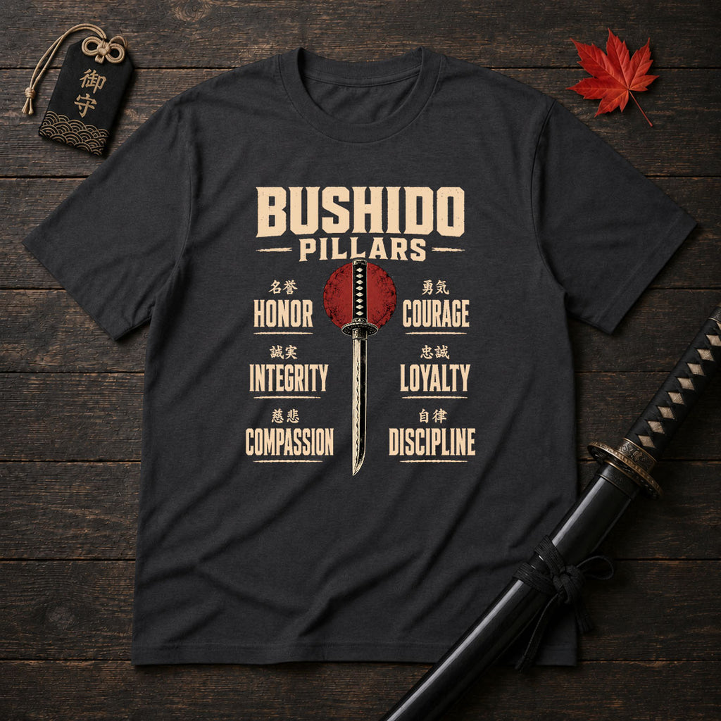 Bushido Pillars Samurai T-Shirt