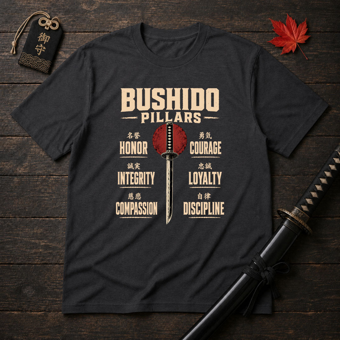Bushido Pillars Samurai T-Shirt