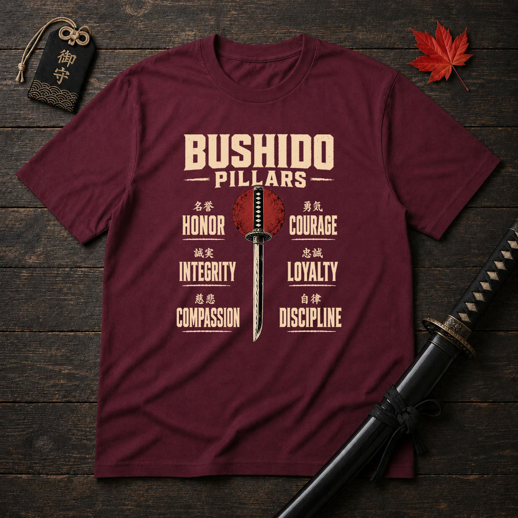 Bushido Pillars Samurai T-Shirt