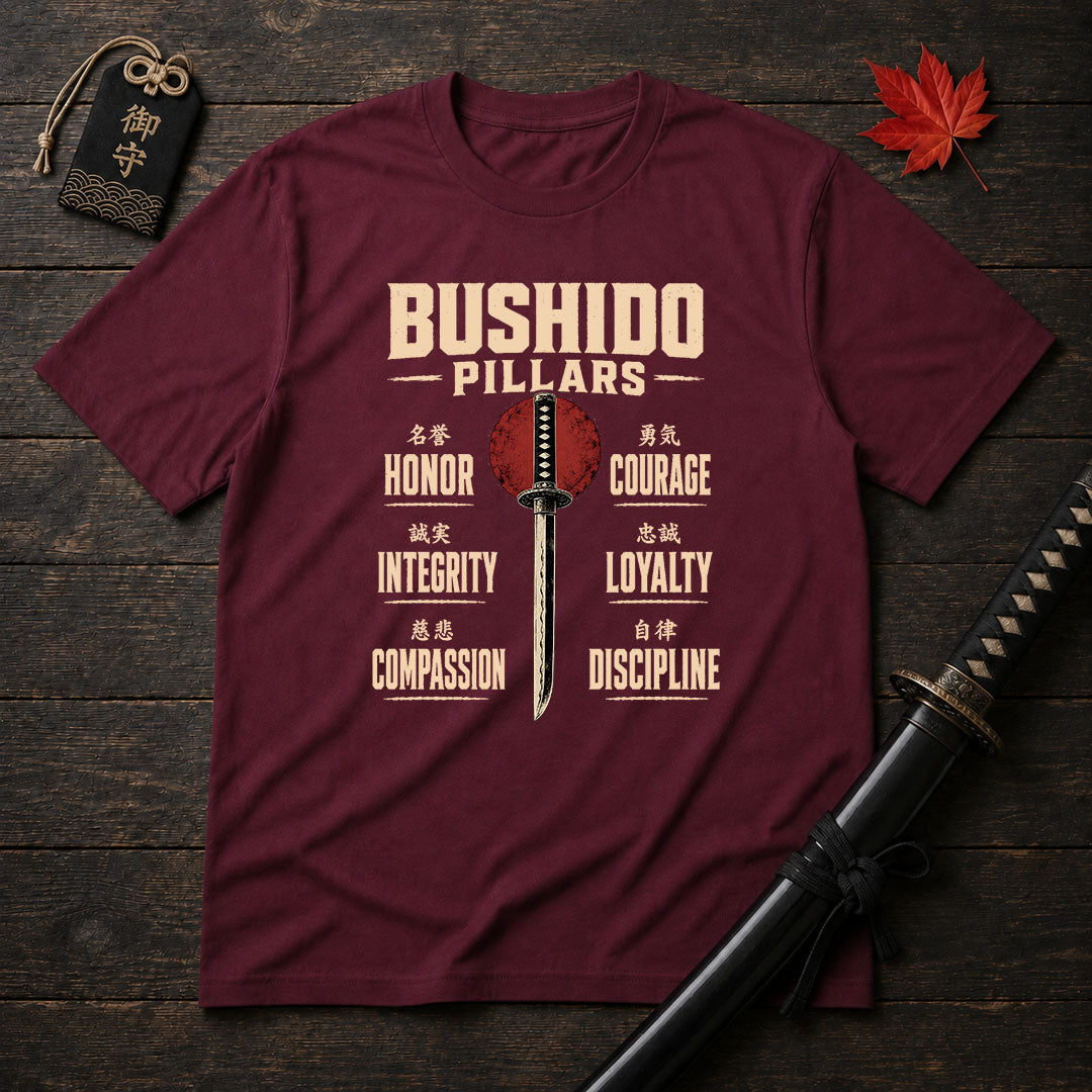 Bushido Pillars Samurai T-Shirt