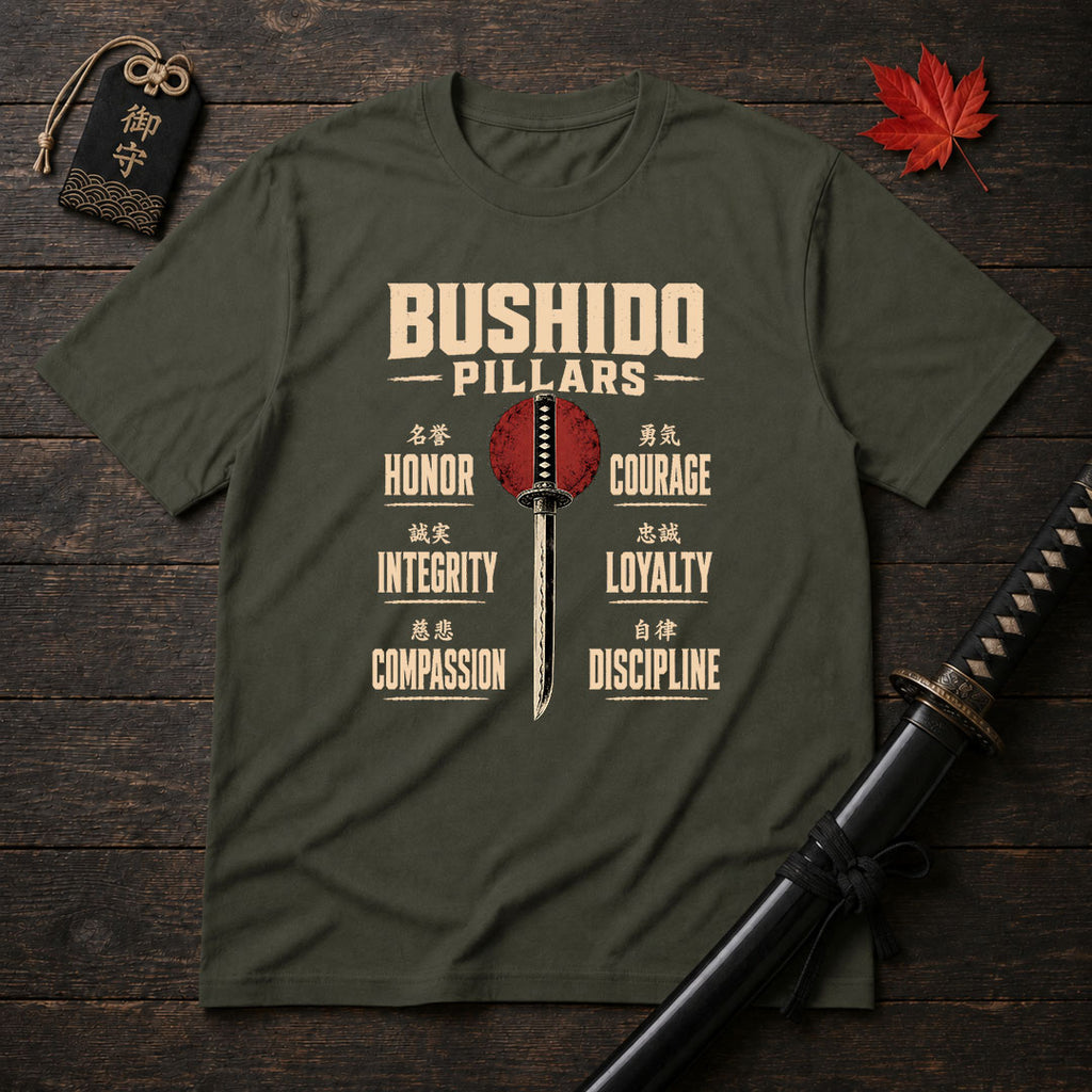 Bushido Pillars Samurai T-Shirt