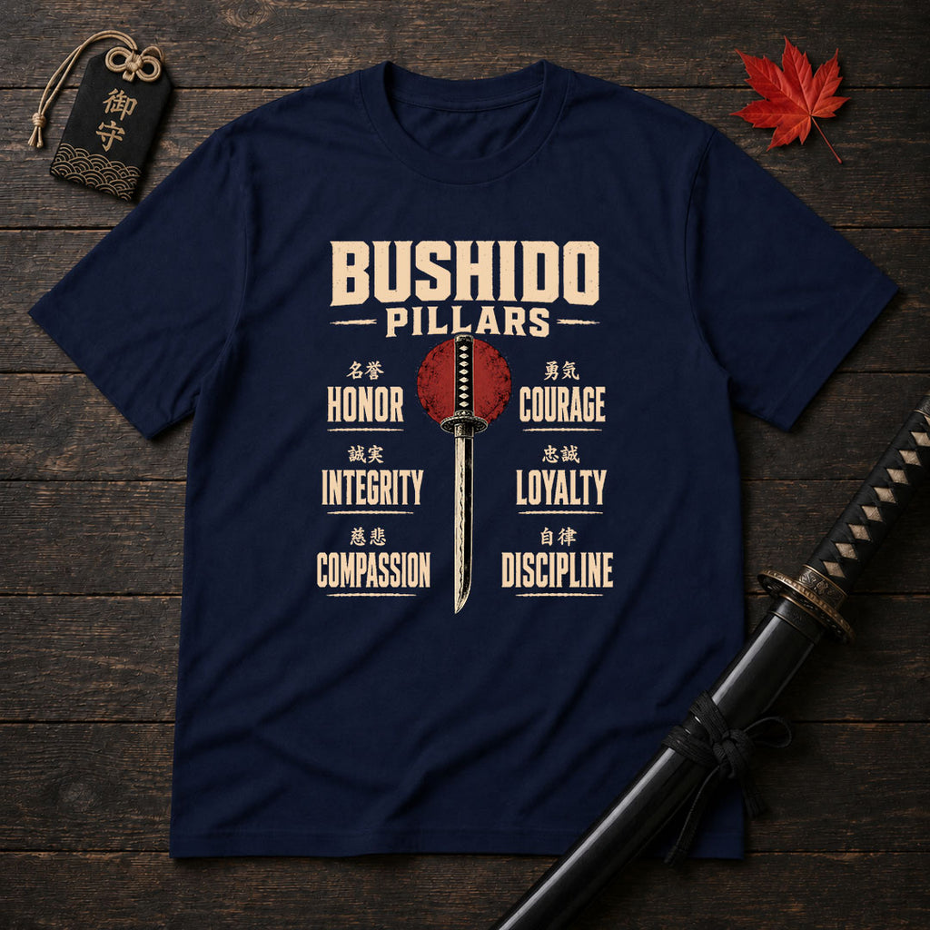 Bushido Pillars Samurai T-Shirt