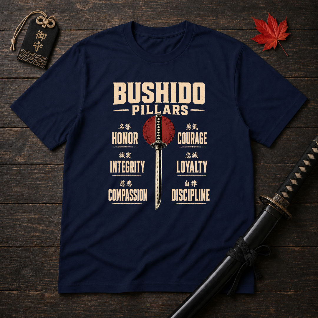 Bushido Pillars Samurai T-Shirt