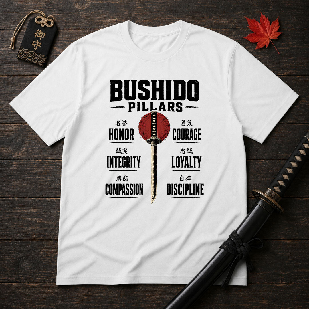 Bushido Pillars Samurai T-Shirt