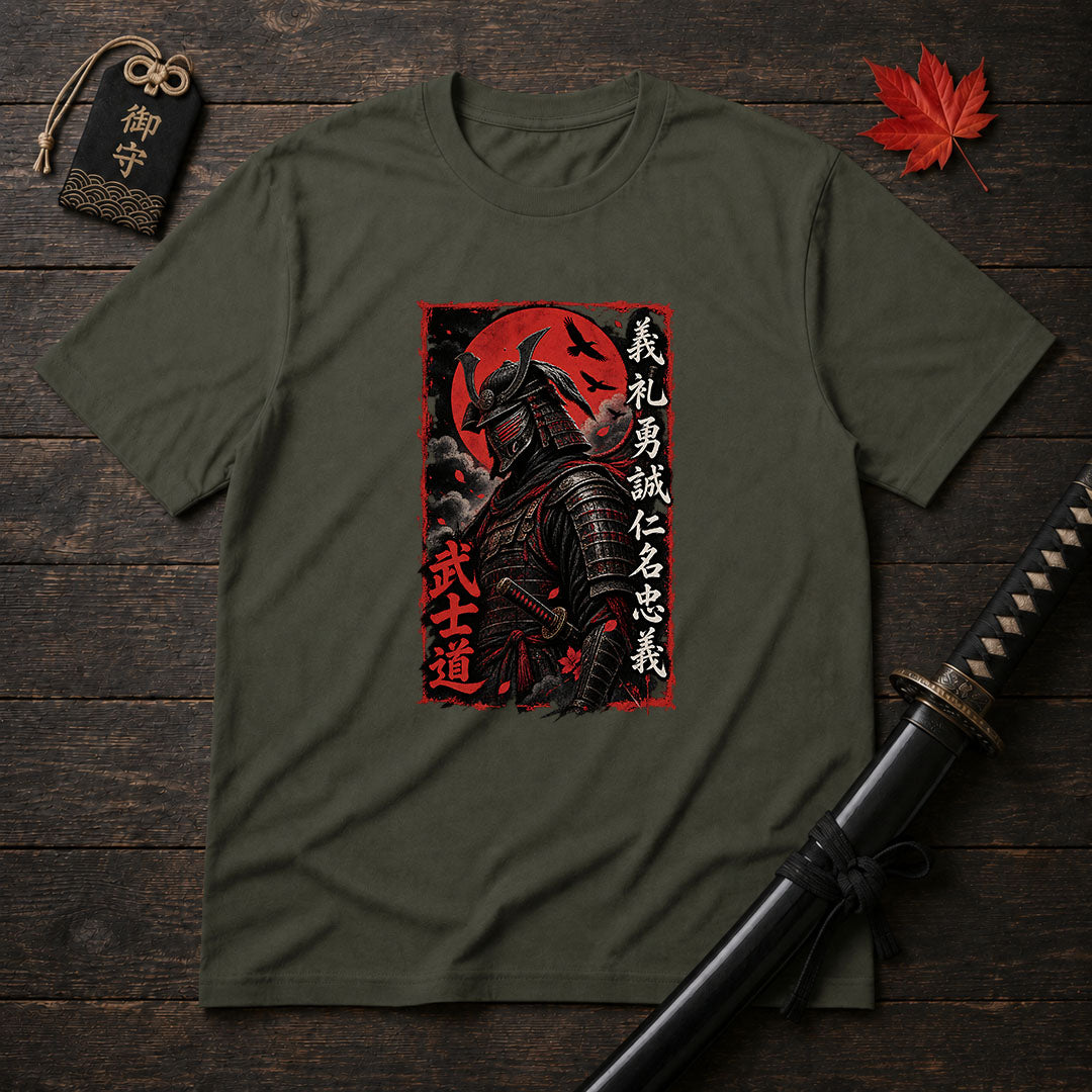 Bushido Warrior Portrait T-Shirt