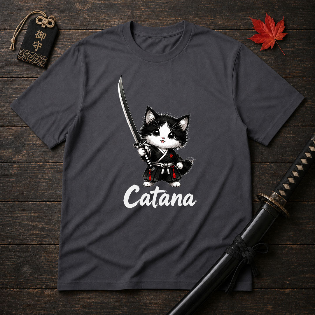 Catana Samurai Kitten T-Shirt