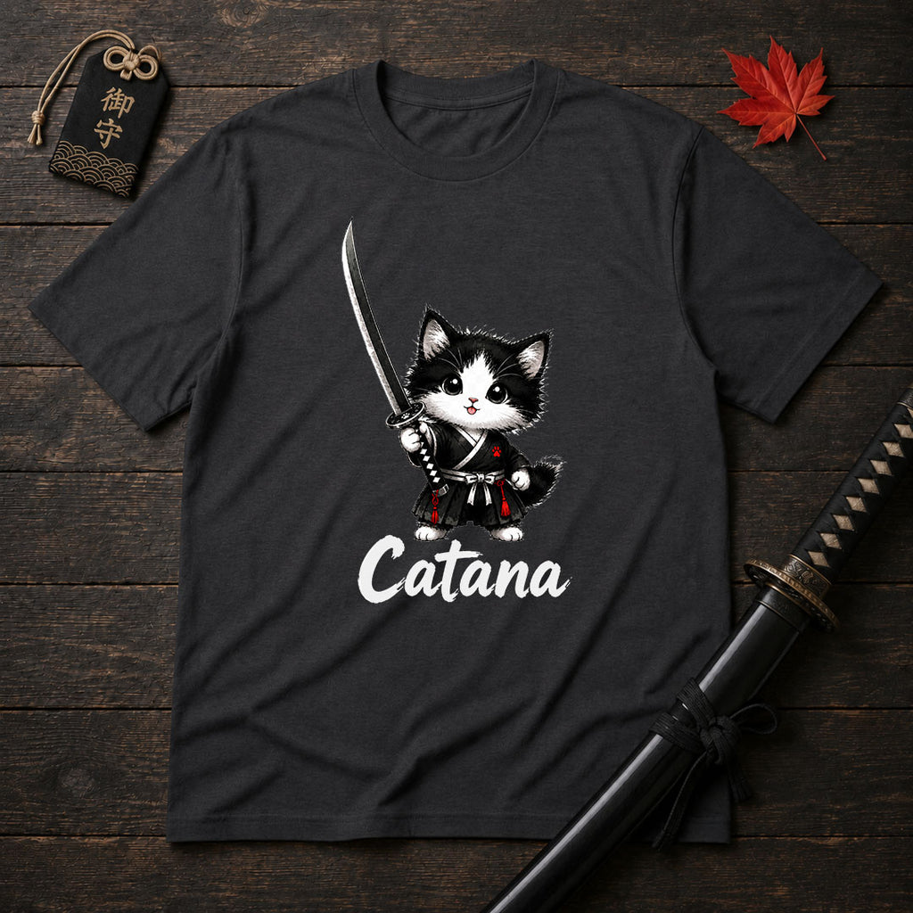 Catana Samurai Kitten T-Shirt
