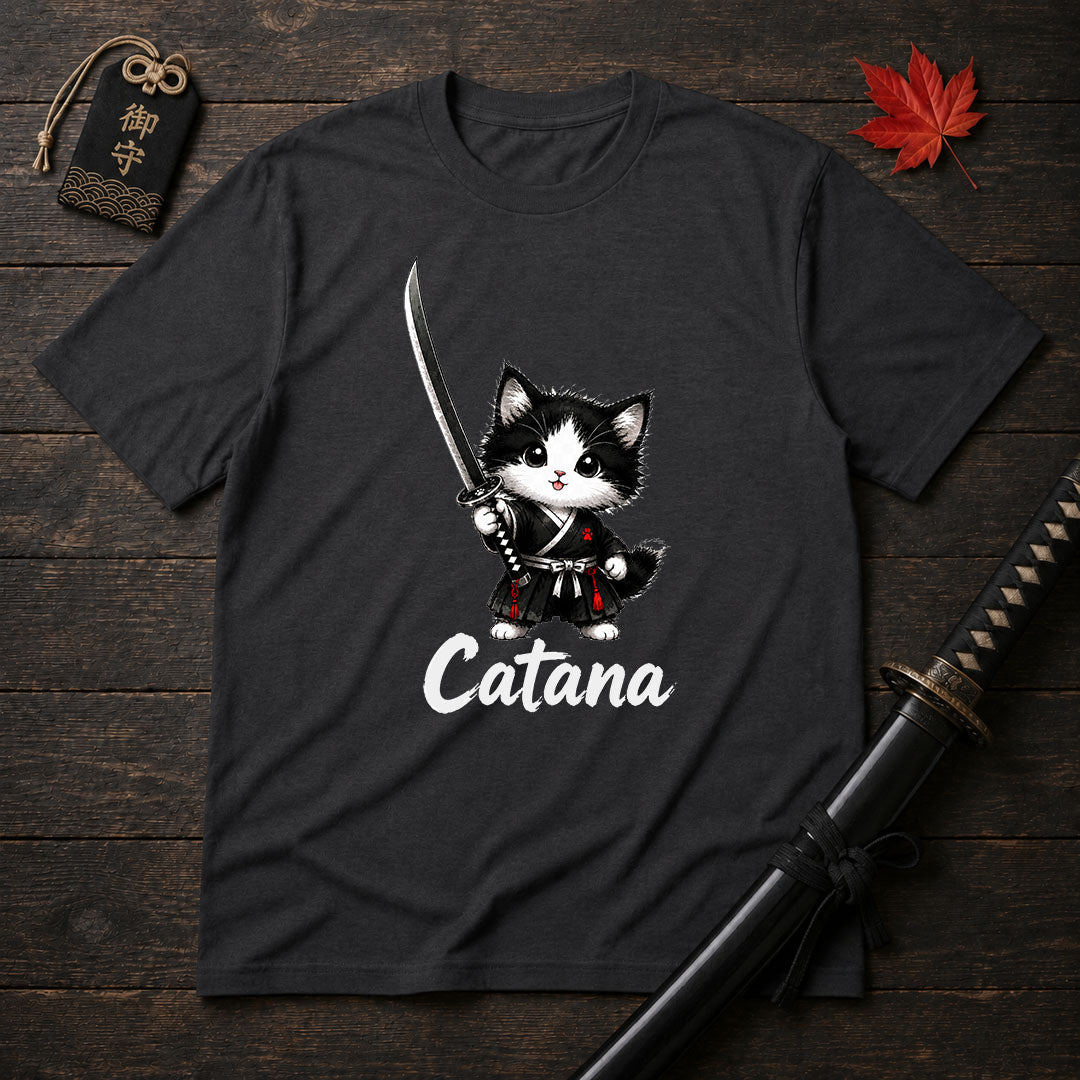 Catana Samurai Kitten T-Shirt