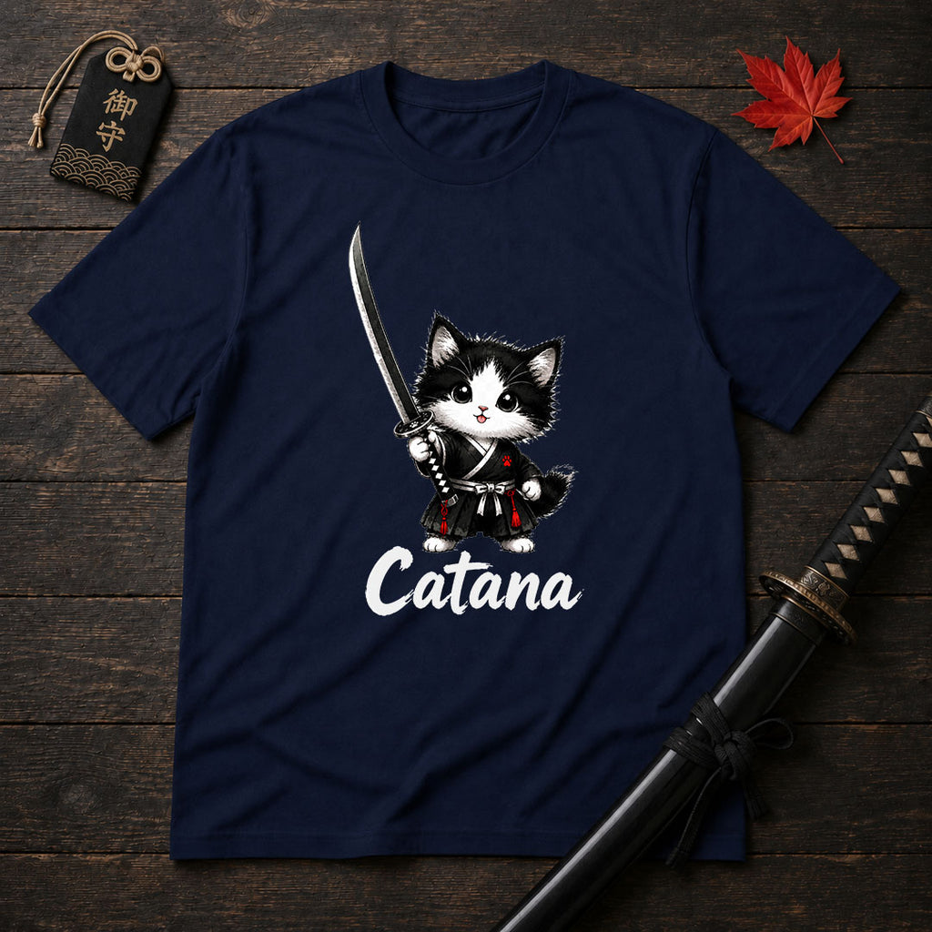 Catana Samurai Kitten T-Shirt