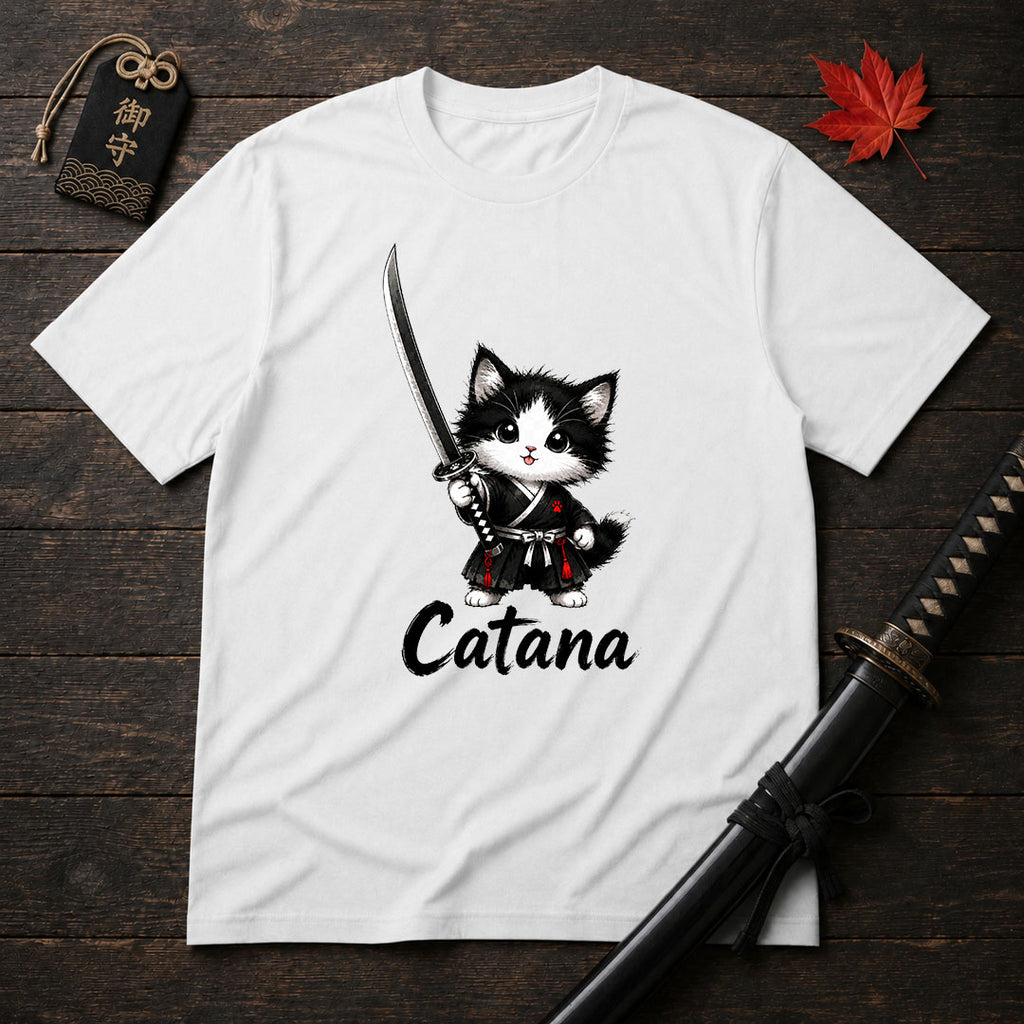 Catana Samurai Kitten T-Shirt