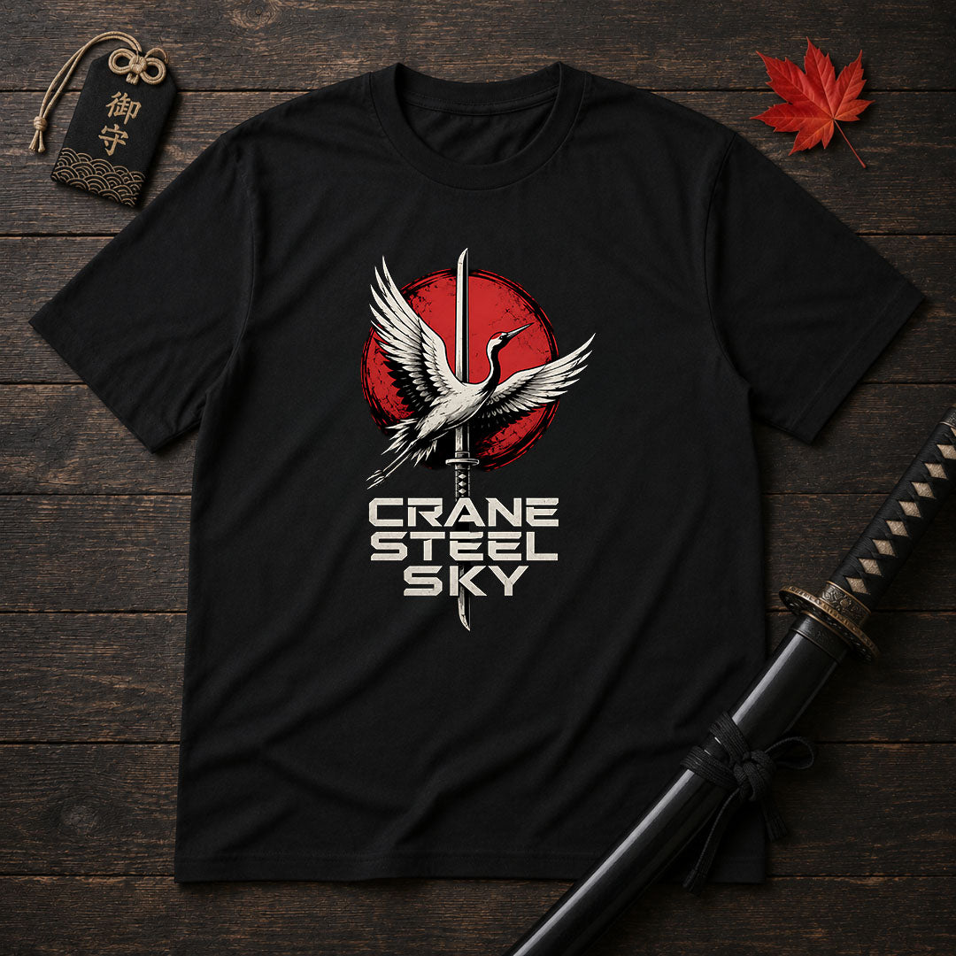 Crane And Katana T-Shirt