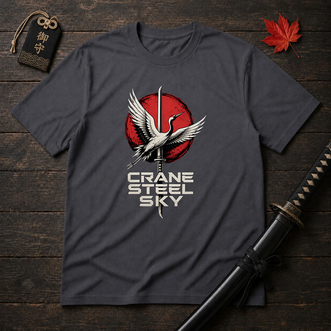 Crane And Katana T-Shirt