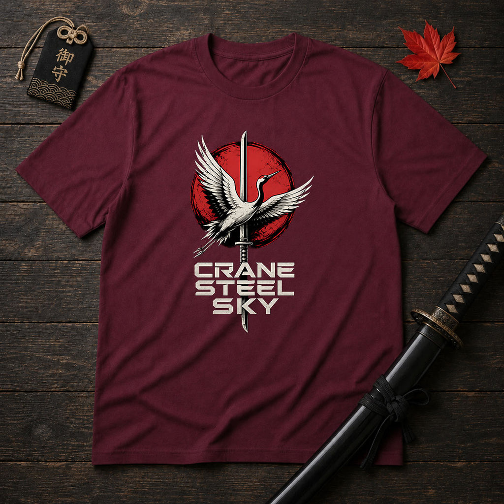 Crane And Katana T-Shirt