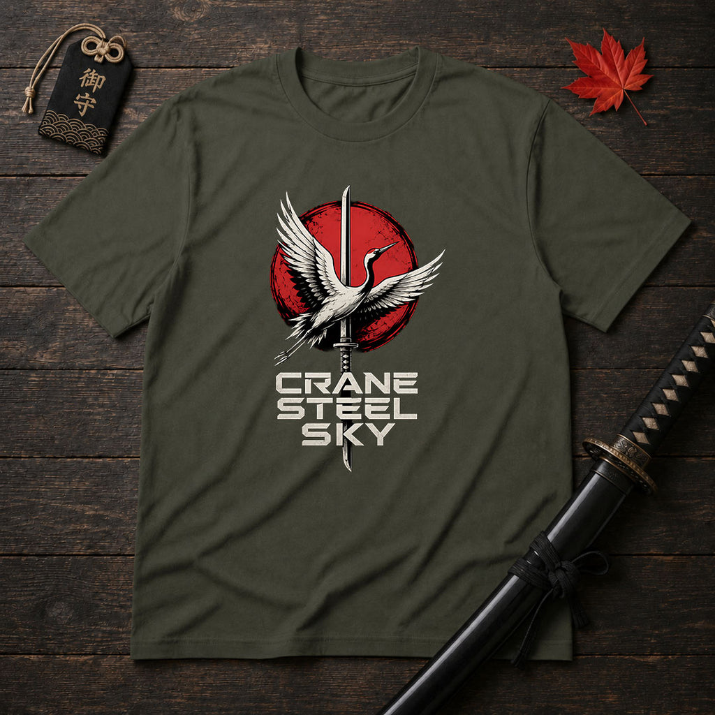 Crane And Katana T-Shirt
