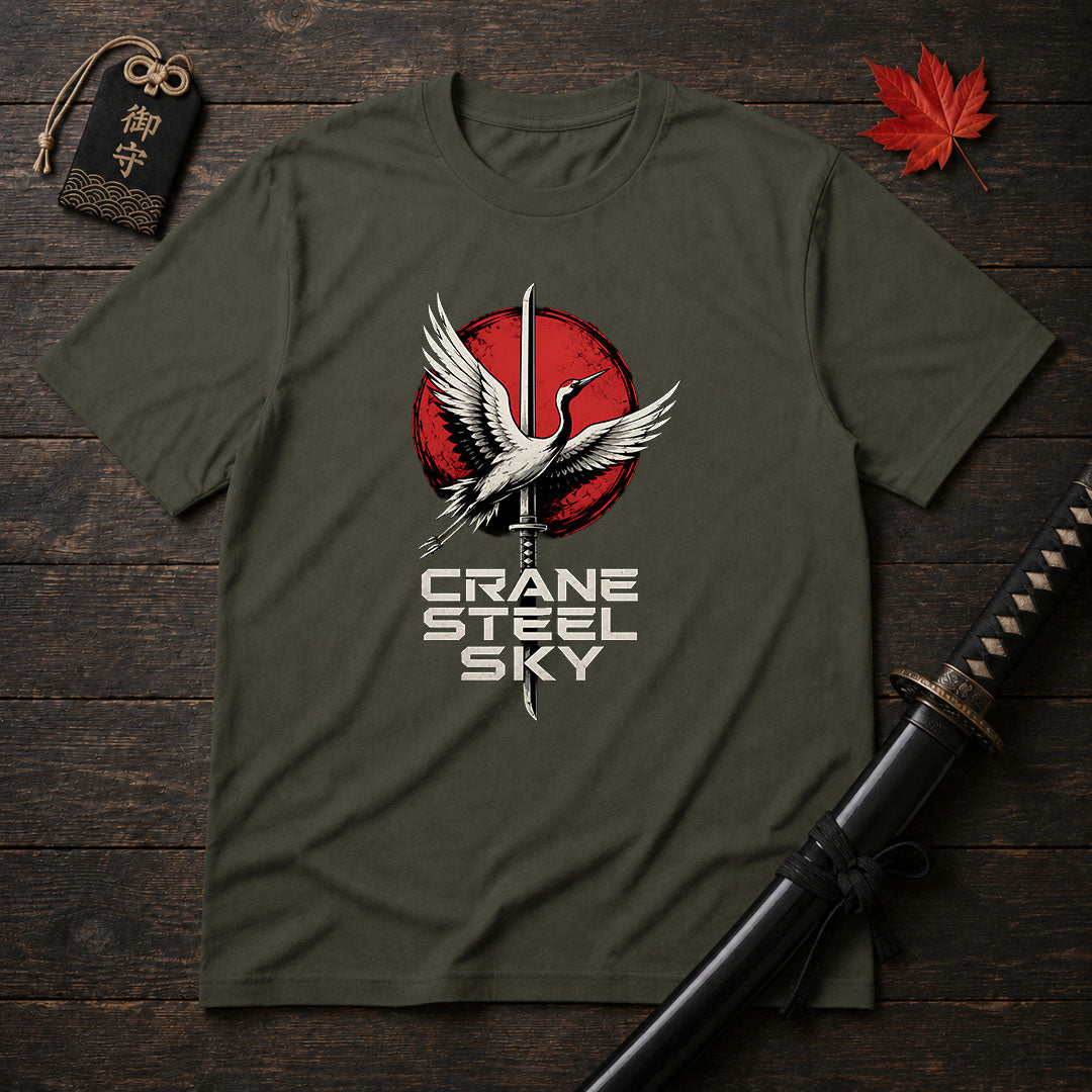 Crane And Katana T-Shirt