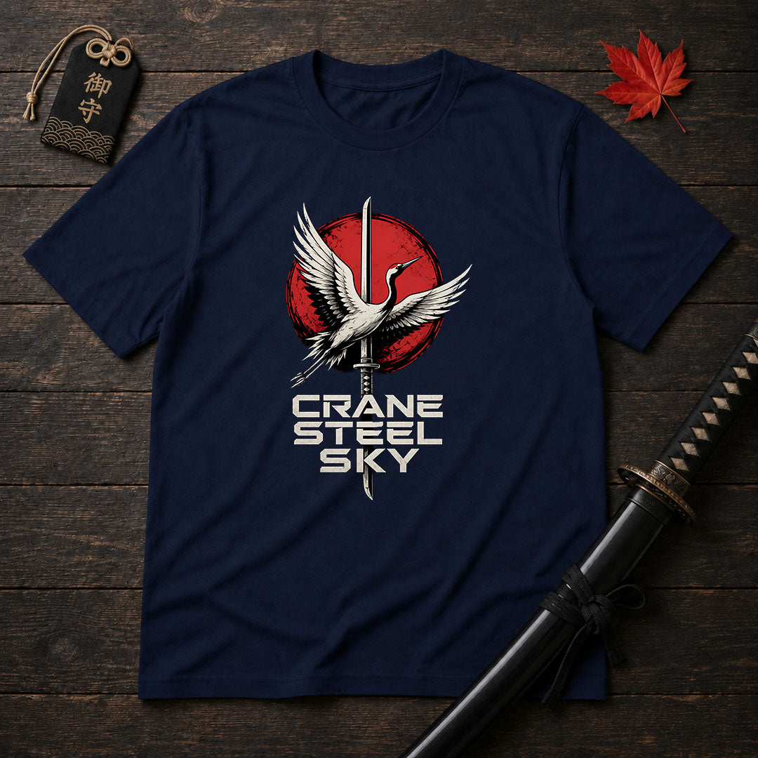 Crane And Katana T-Shirt