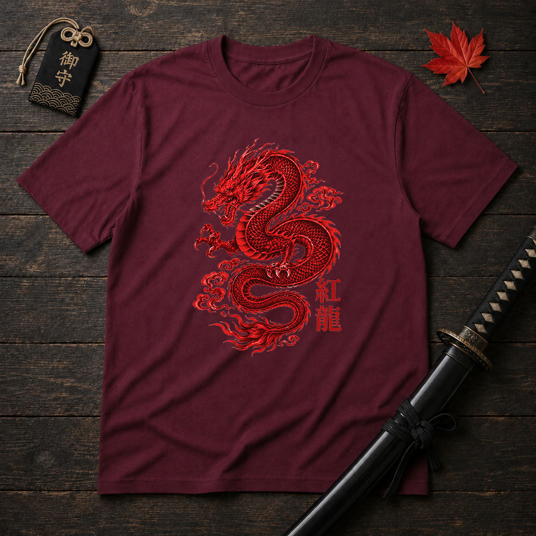 Crimson Coil Dragon T-Shirt