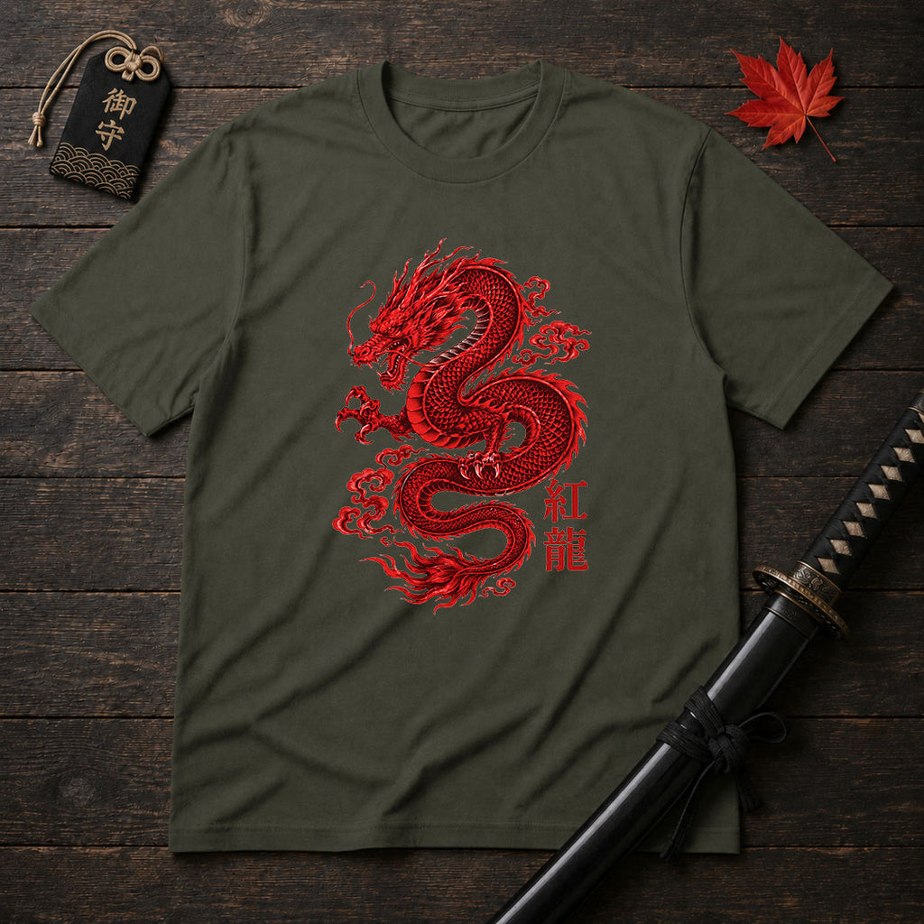 Crimson Coil Dragon T-Shirt