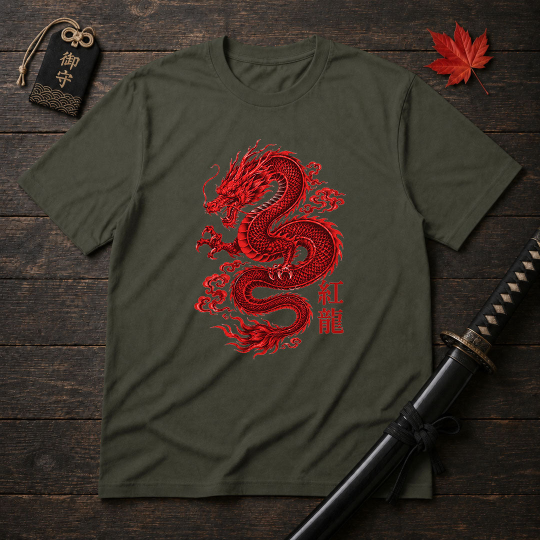 Crimson Coil Dragon T-Shirt