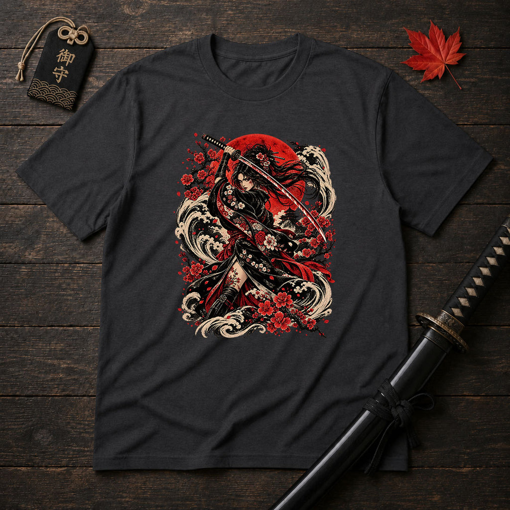 Crimson Sakura Samurai T-Shirt