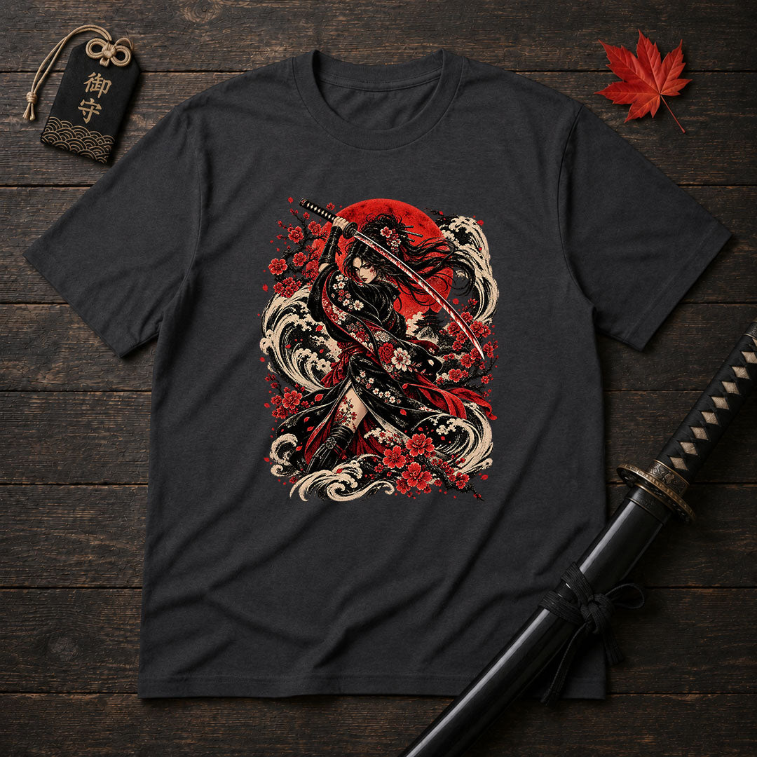 Crimson Sakura Samurai T-Shirt