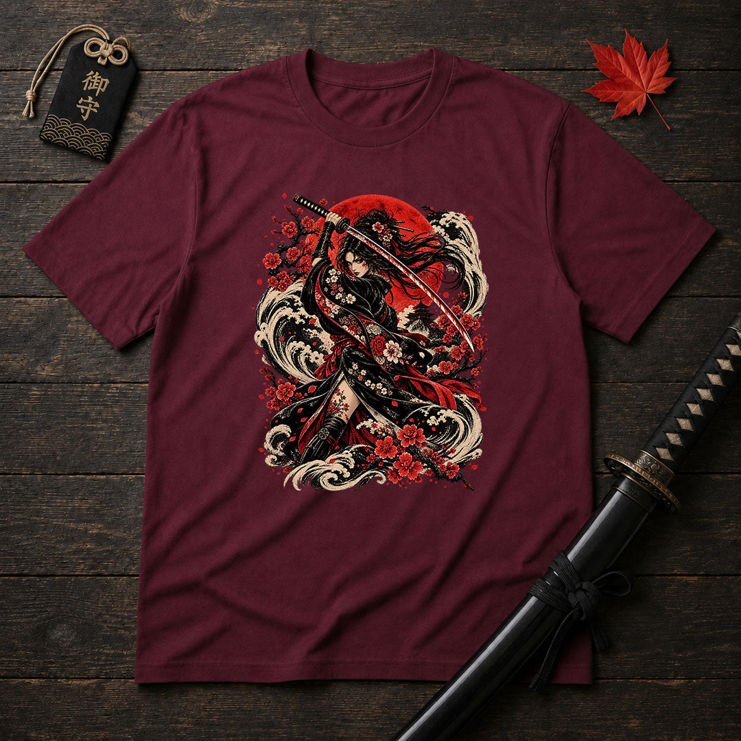 Crimson Sakura Samurai T-Shirt