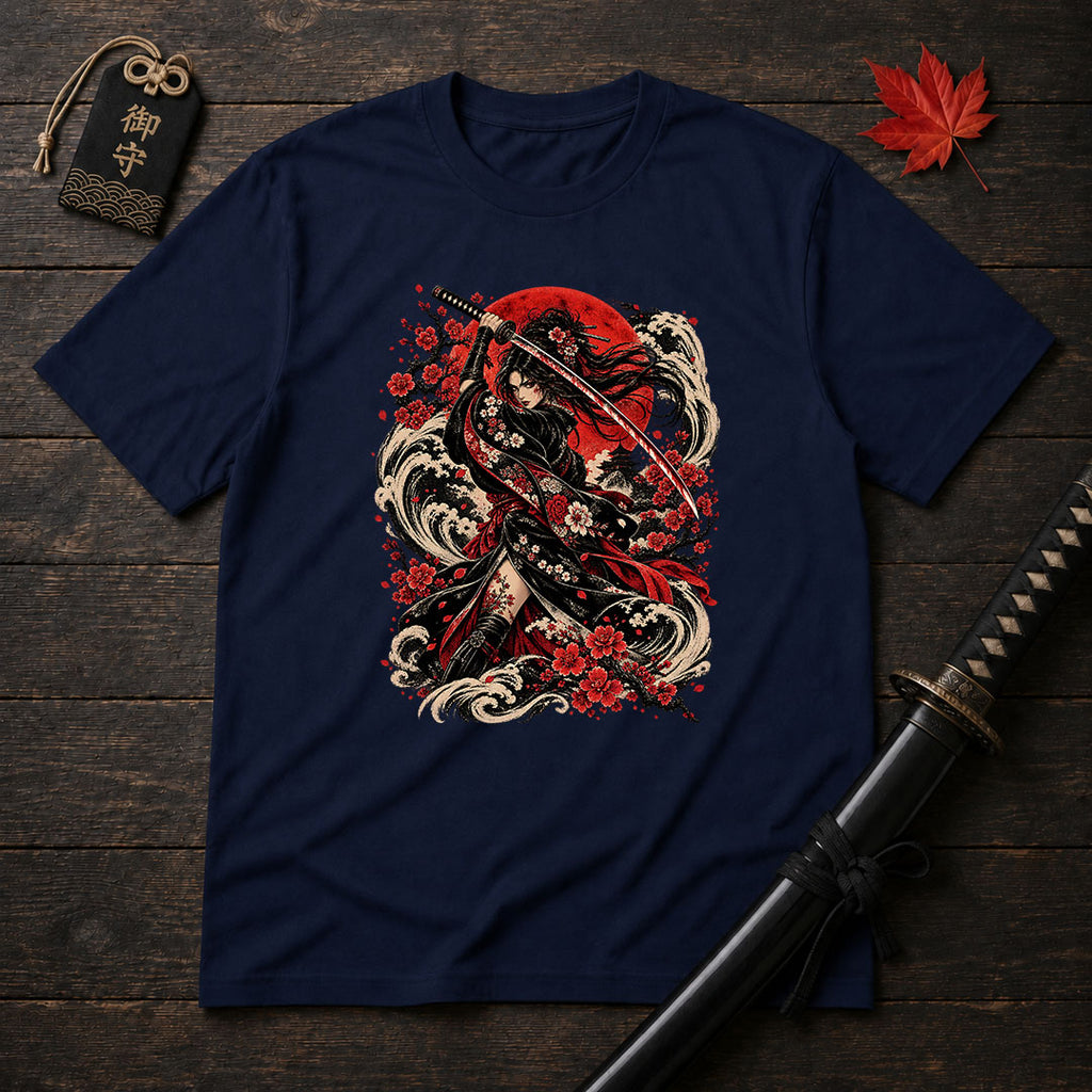 Crimson Sakura Samurai T-Shirt