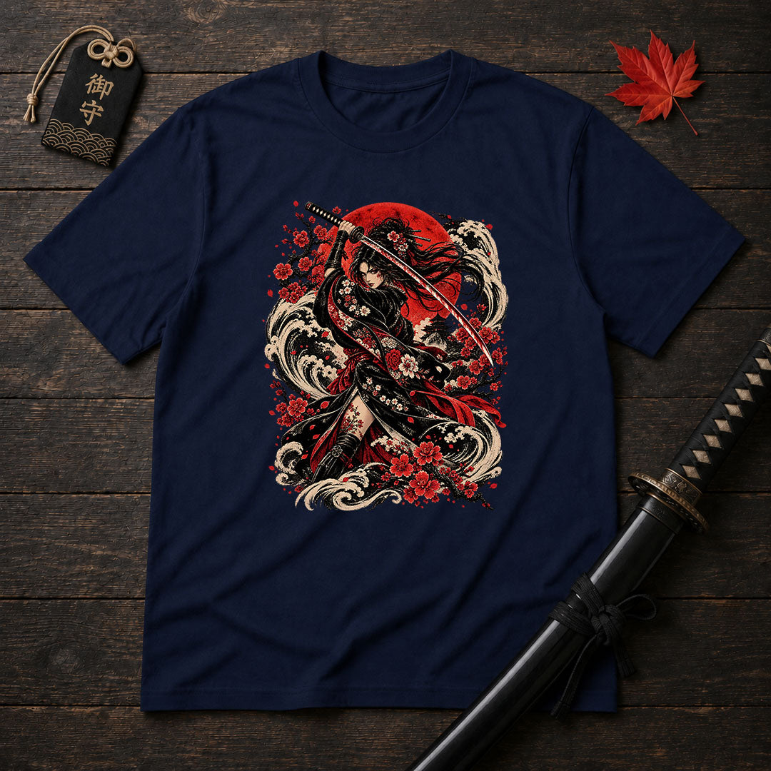 Crimson Sakura Samurai T-Shirt