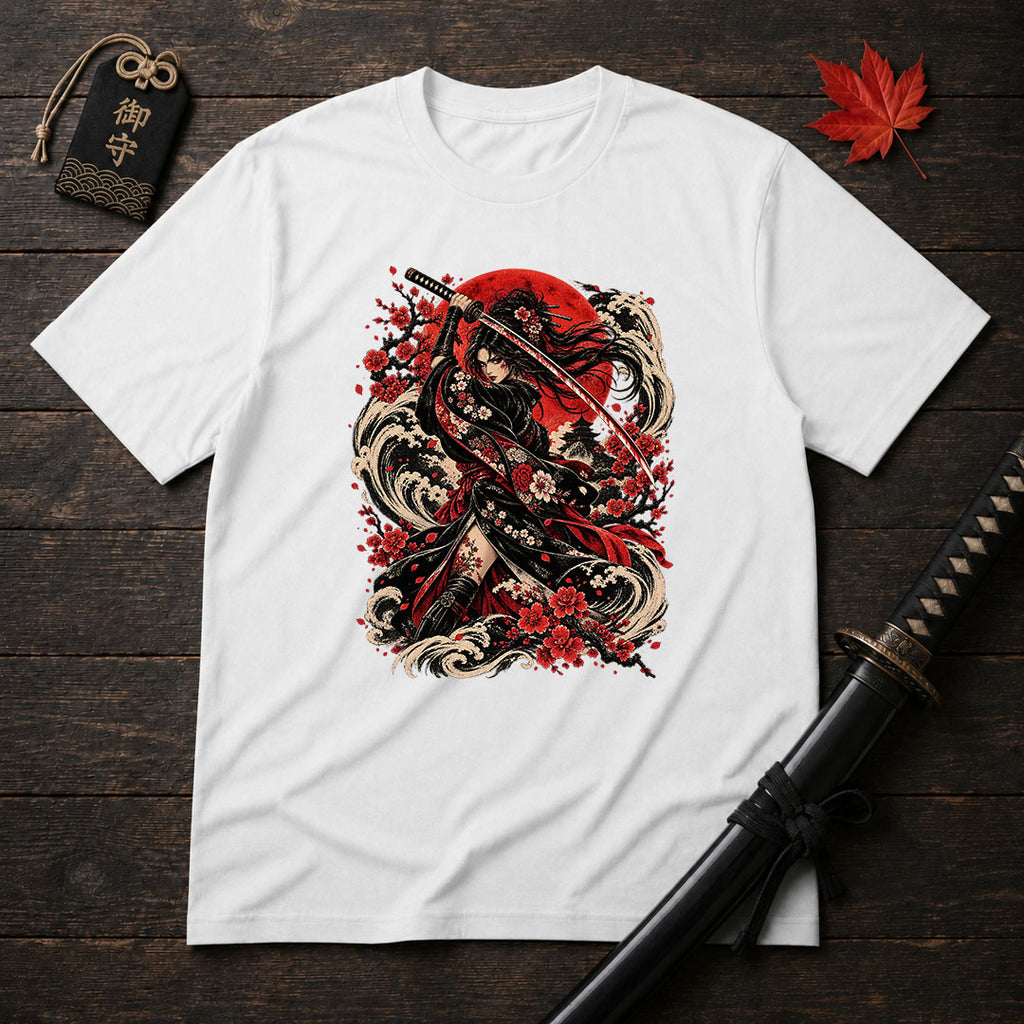 Crimson Sakura Samurai T-Shirt