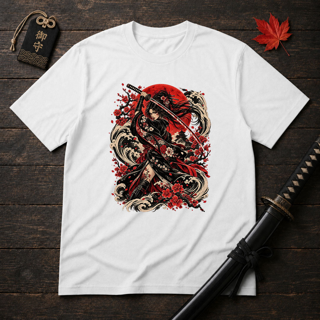 Crimson Sakura Samurai T-Shirt
