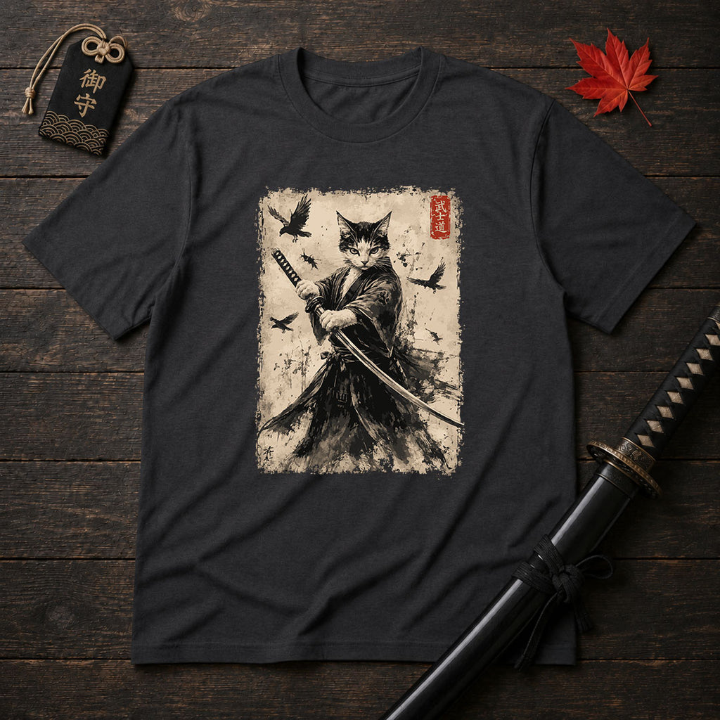 Feline Ronin Swordmaster T-Shirt