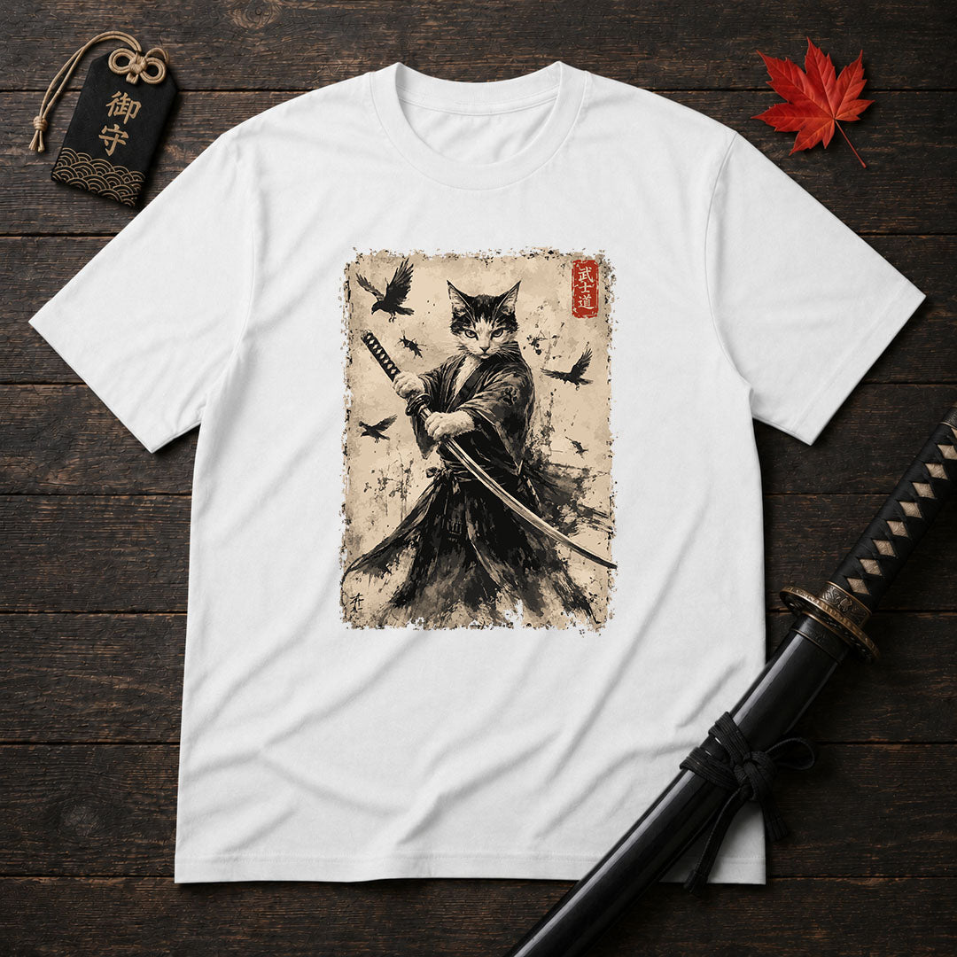 Feline Ronin Swordmaster T-Shirt