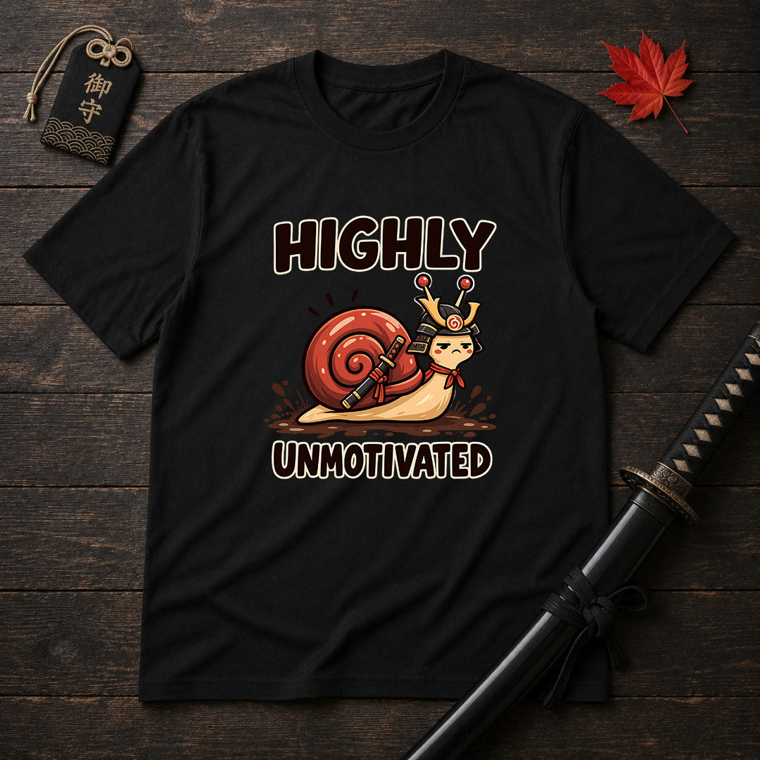 Highly Unmotivated Samurai Snail T-Shirt