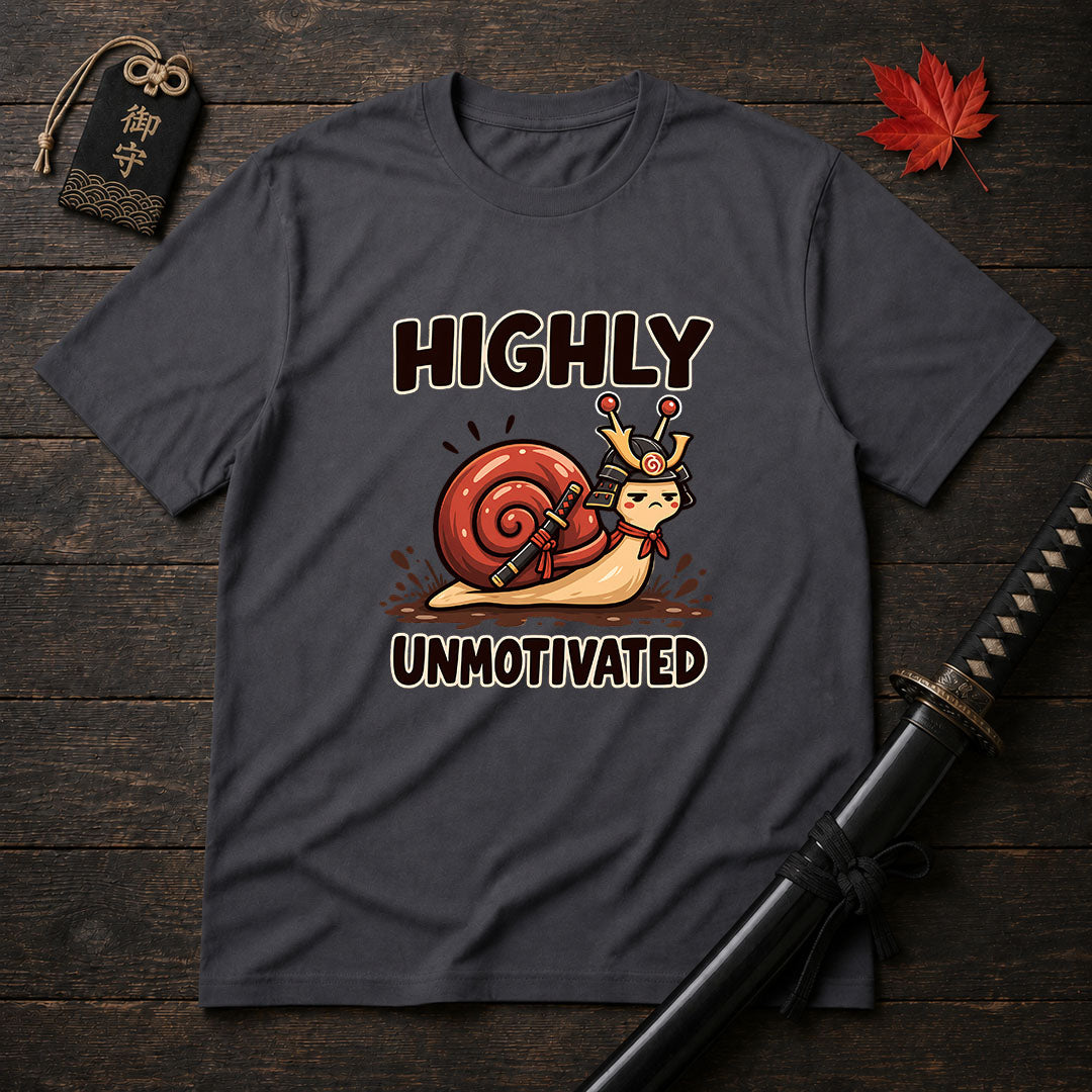 Highly Unmotivated Samurai Snail T-Shirt