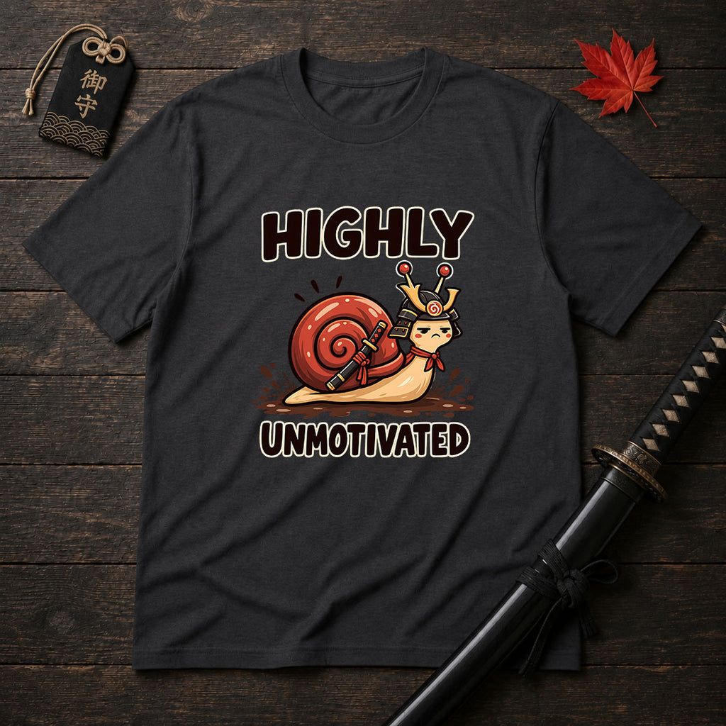 Highly Unmotivated Samurai Snail T-Shirt