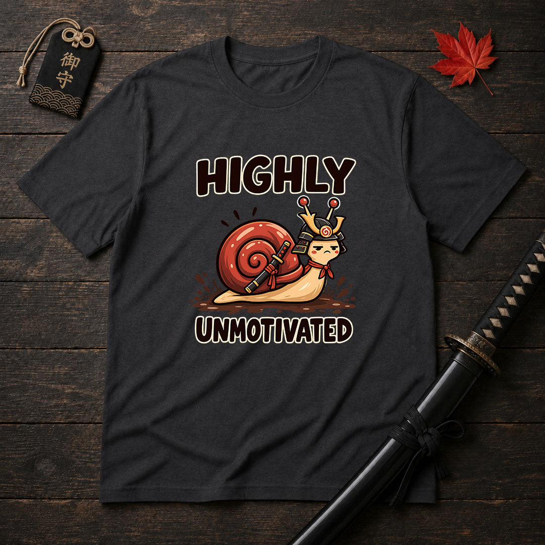 Highly Unmotivated Samurai Snail T-Shirt