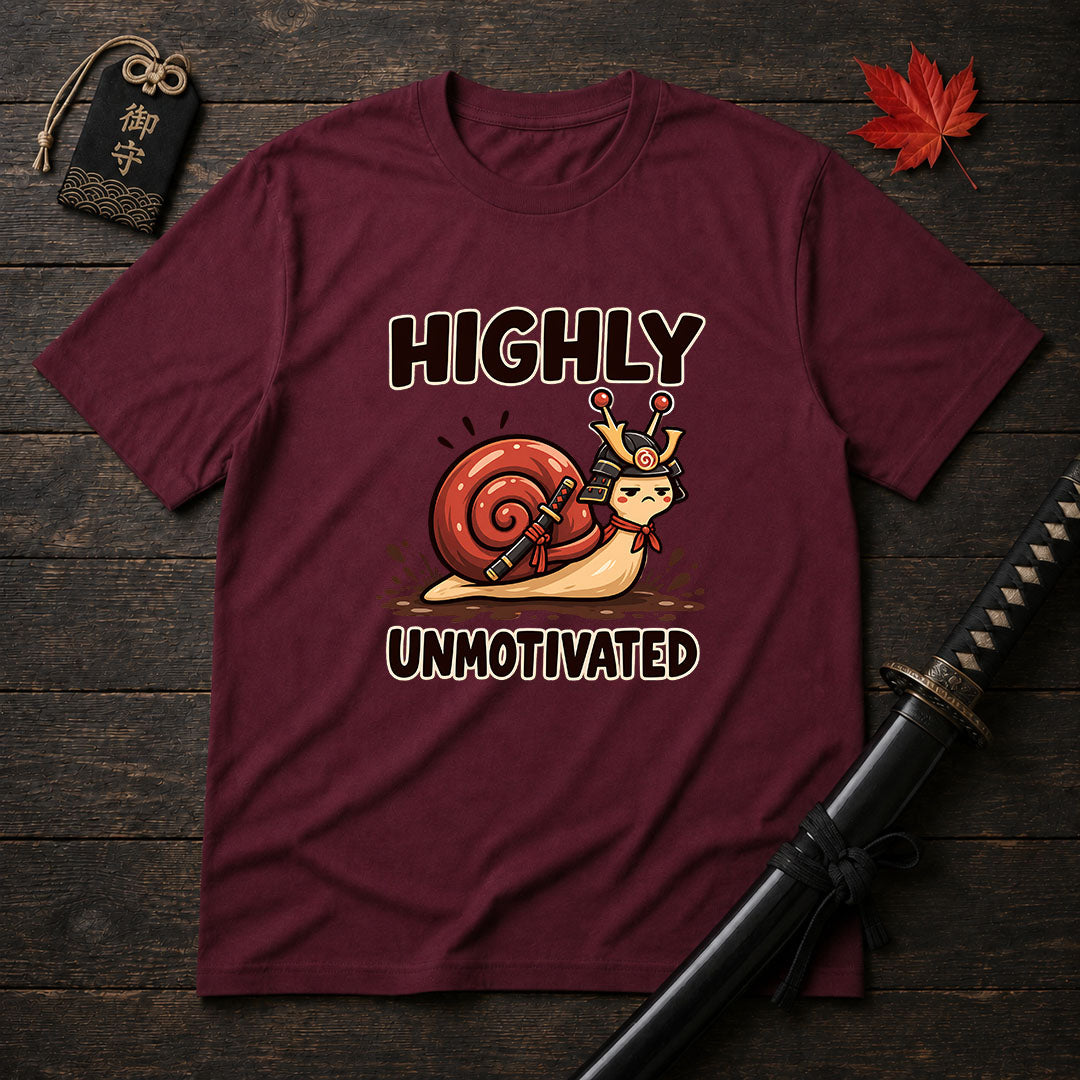 Highly Unmotivated Samurai Snail T-Shirt